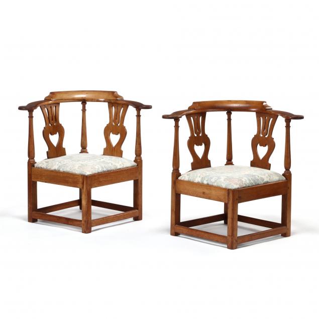 PAIR OF SOUTHERN CHIPPENDALE WALNUT 34bba2