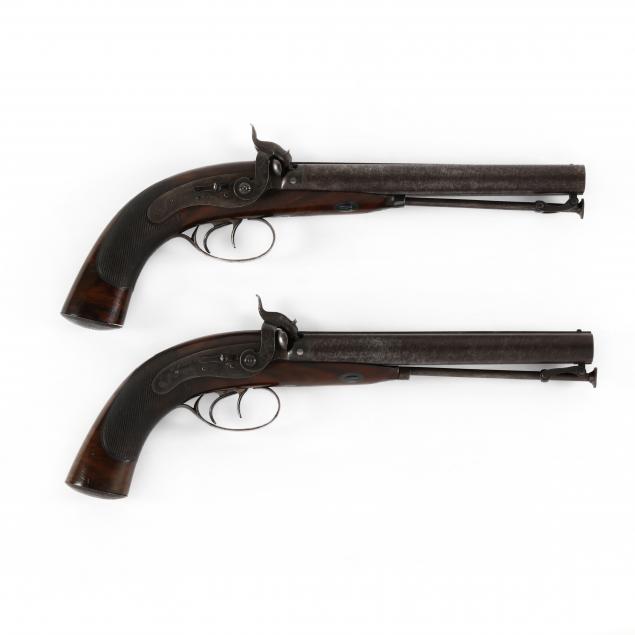 CASED PAIR OF ENGLISH DOUBLE BARREL 34bc1d