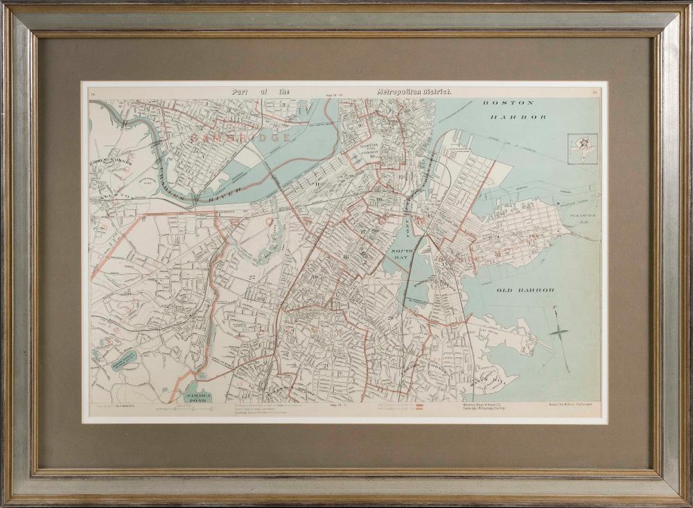 GEO H WALKER CO MAP OF BOSTON 34bc49