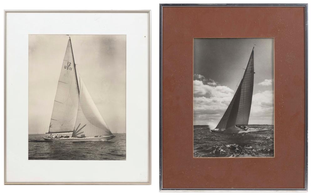 THREE PHOTOGRAPHS OF 12 METRE RACING 34bc78