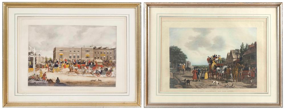 TWO ENGLISH HAND-COLORED ENGRAVINGS