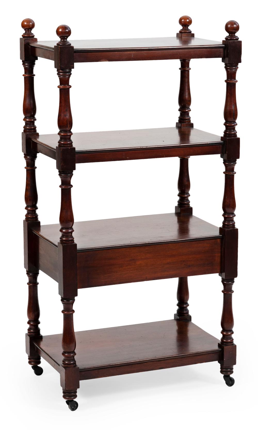 ENGLISH REGENCY FOUR-TIER SHELF