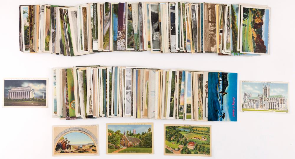 (VIEW) BOXED LOT OF 434 POSTCARDS(VIEW)