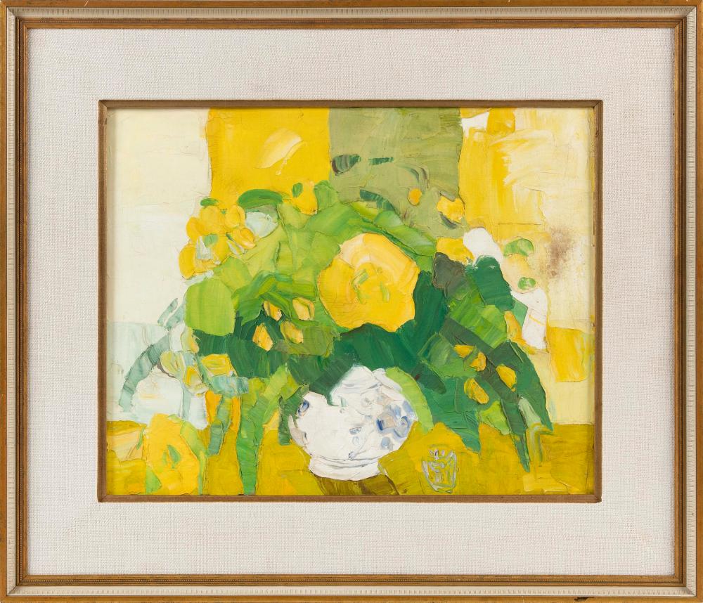 STILL LIFE OF YELLOW FLOWERS EXECUTED