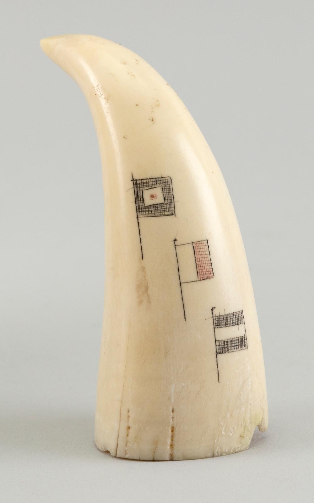  POLYCHROME SCRIMSHAW WHALE S 34be1d