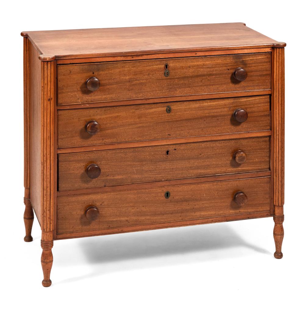 SHERATON FOUR-DRAWER BUREAU CIRCA