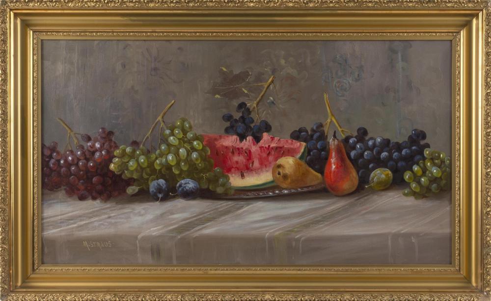 L,F,O,D,TABLETOP STILL LIFE OF GRAPES,