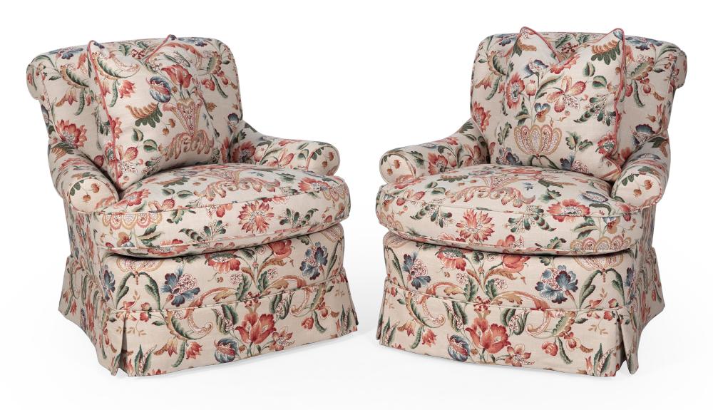 PAIR OF EDWARD FERRELL LTD UPHOLSTERED 34bf2d