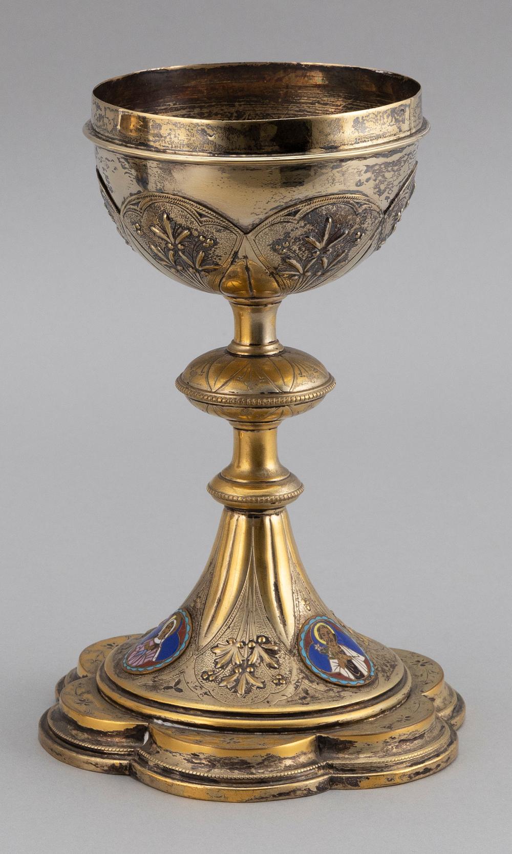 FRENCH 950 SILVER GILT AND ENAMEL 34bf56