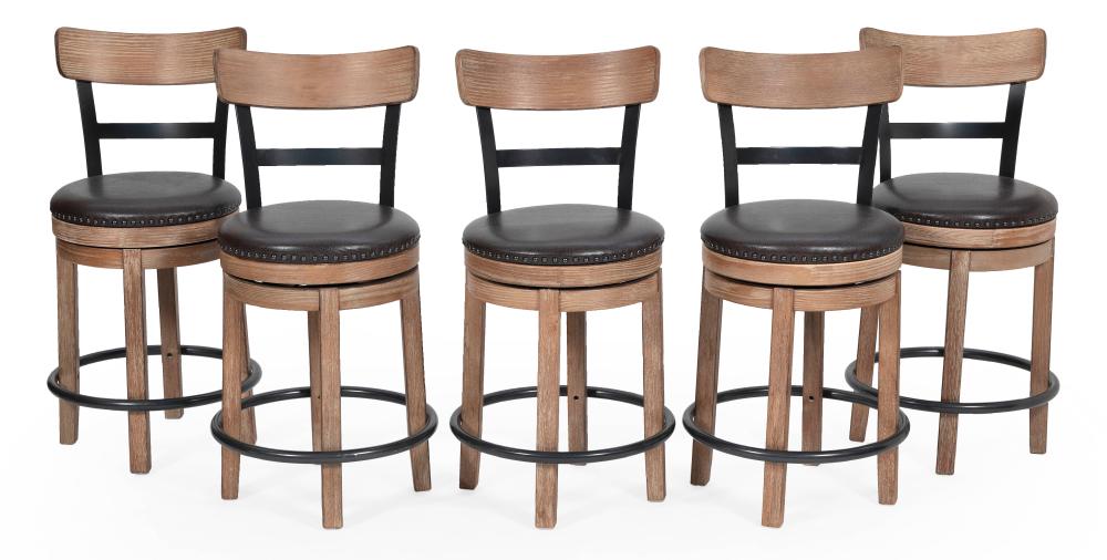 FIVE SWIVEL BAR STOOLS CONTEMPORARY