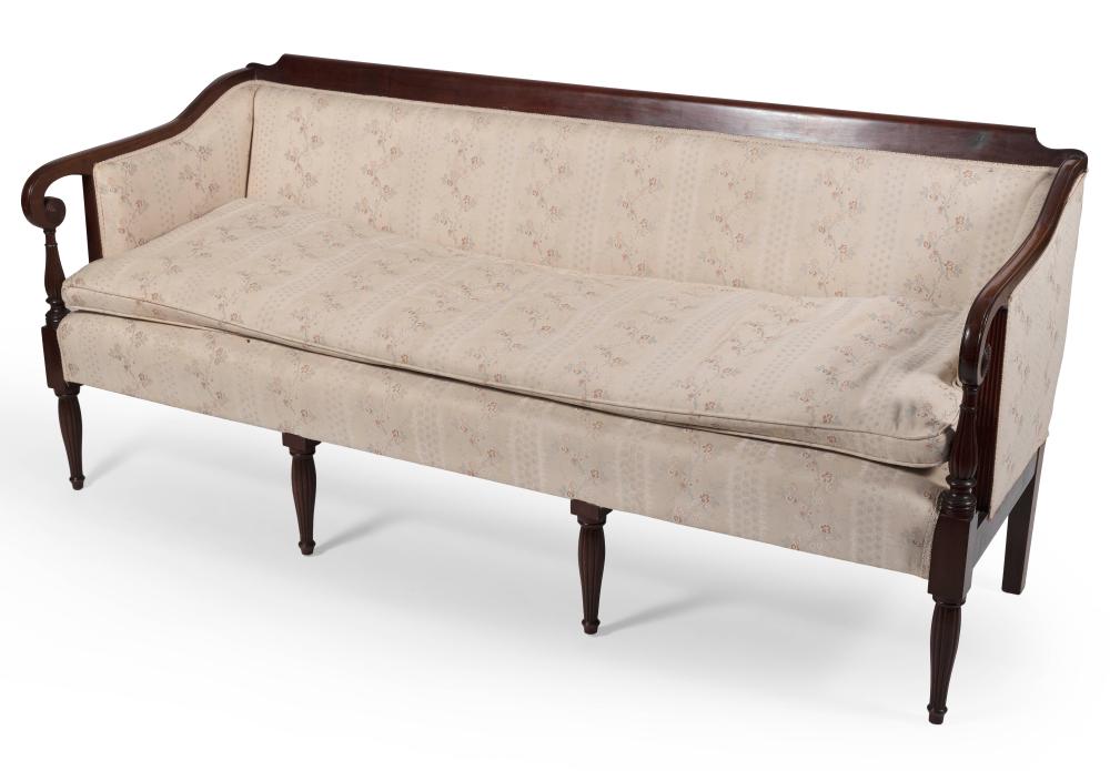 SHERATON MAHOGANY SOFA EARLY 19TH