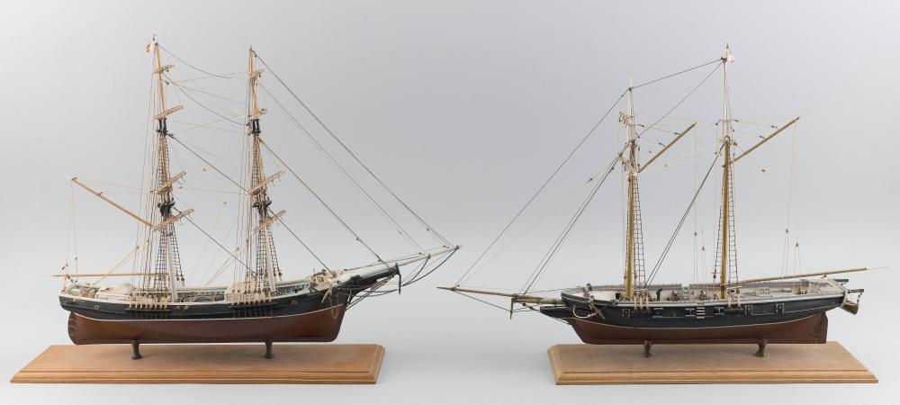 TWO WOODEN SHIP MODELS 20TH CENTURY 34c096