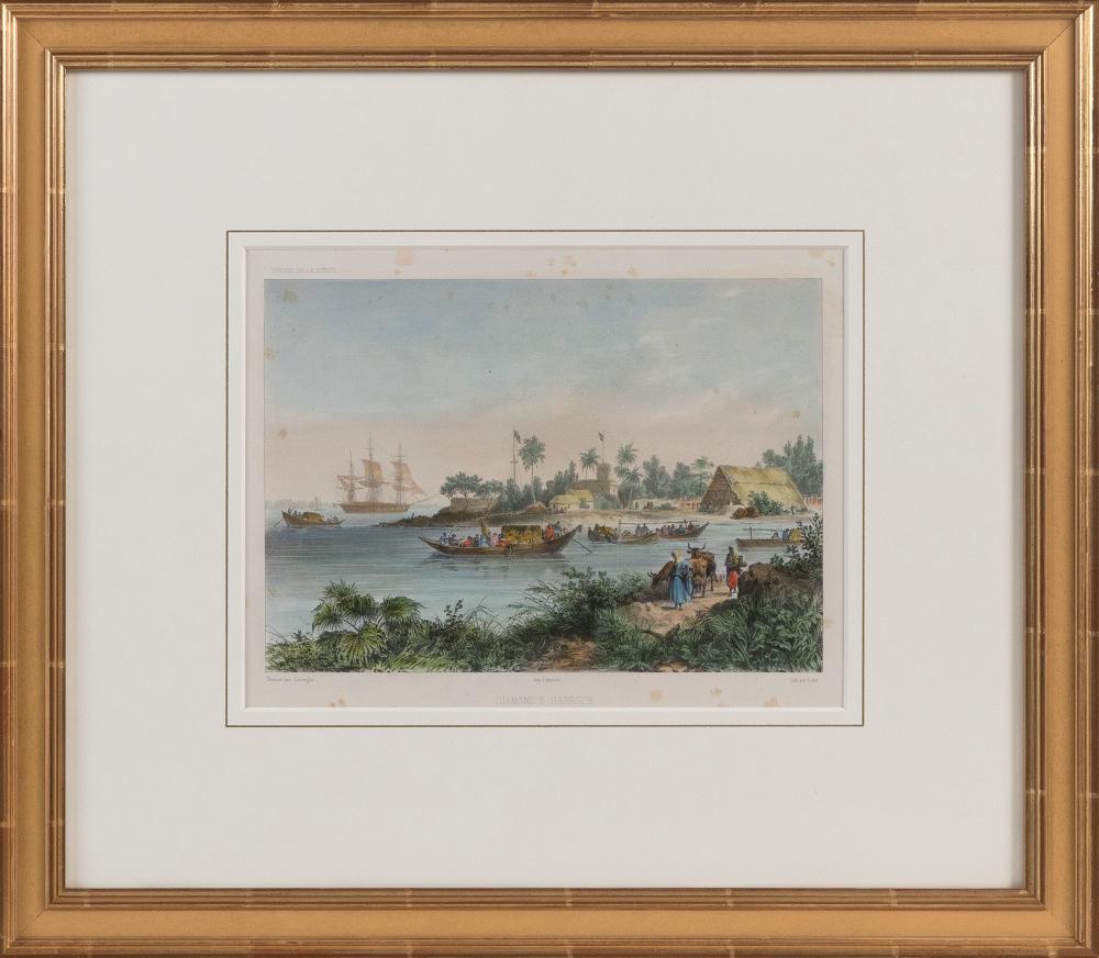 COLORED LITHOGRAPH "DIAMOND HARBOUR"