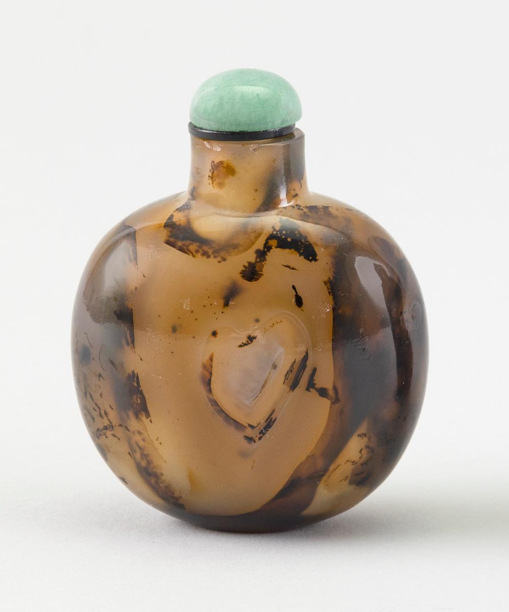 CHINESE MOSS AGATE SNUFF BOTTLE 34c13c