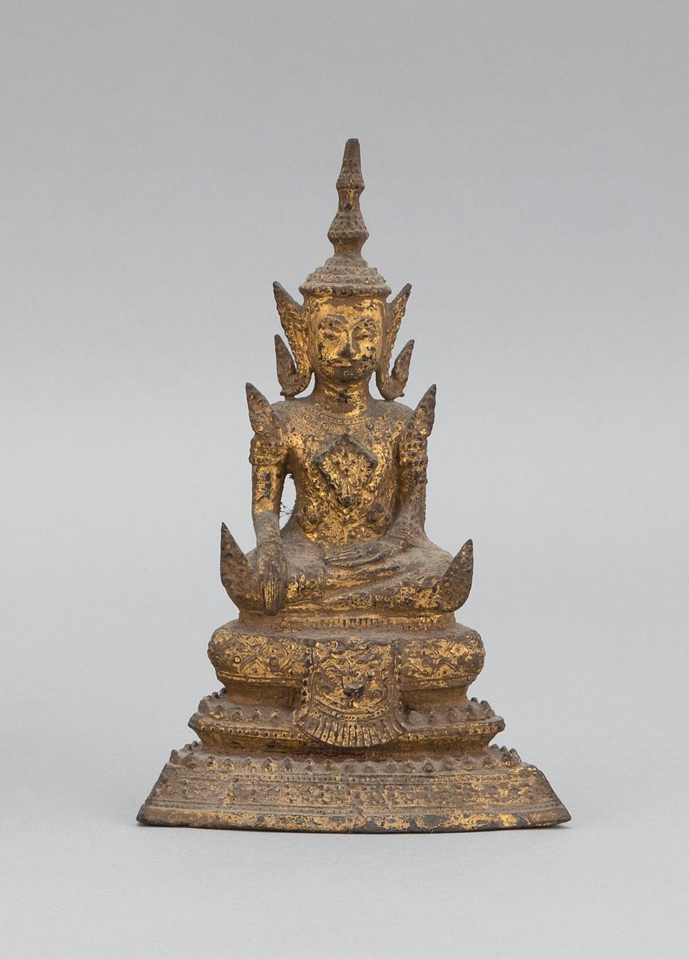 THAI GILT BRONZE BUDDHA 18TH CENTURY 34c16c