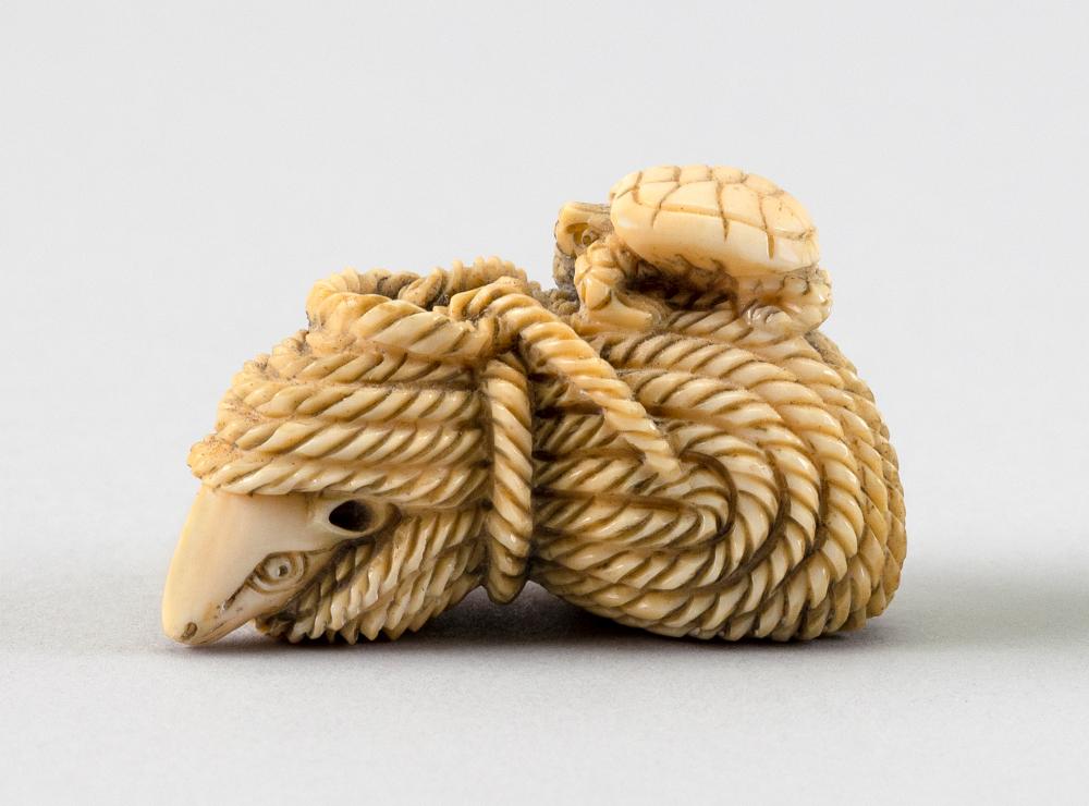 JAPANESE IVORY NETSUKE LATE 19TH EARLY 34c194