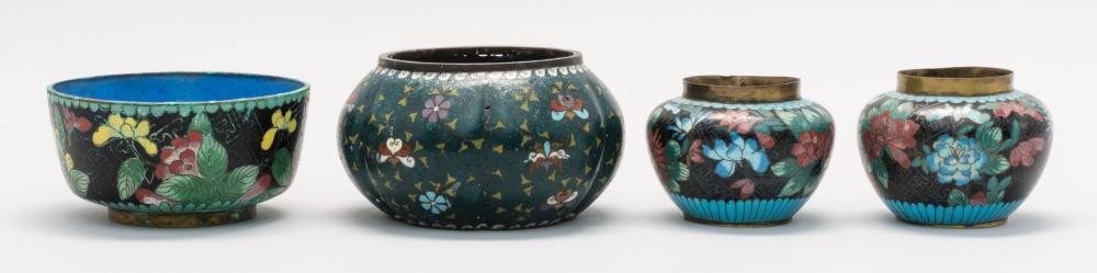 FOUR PIECES OF CHINESE CLOISONN  34c1a5