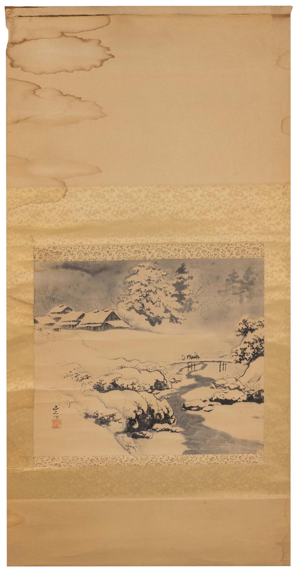 JAPANESE SCROLL PAINTING ON PAPER 34c25e