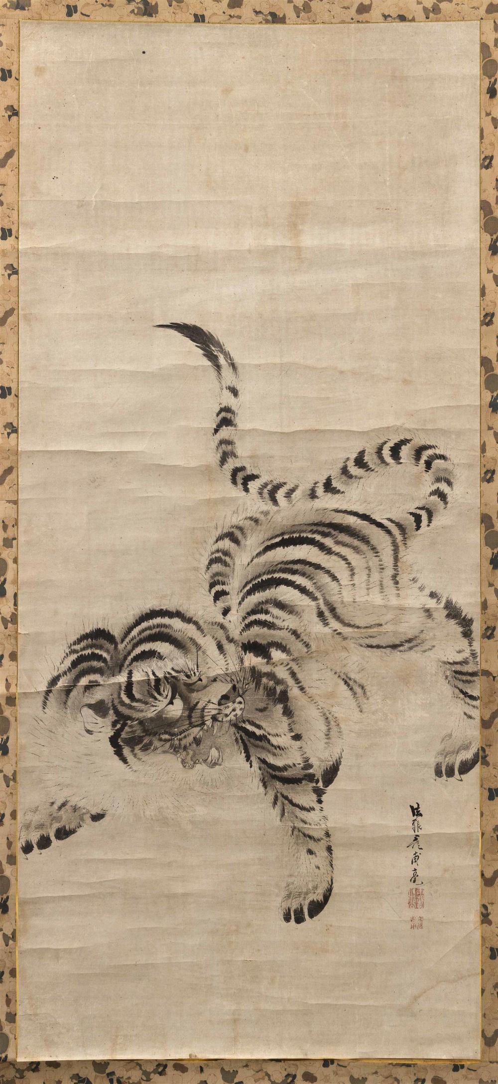 JAPANESE SCROLL PAINTING ON PAPER