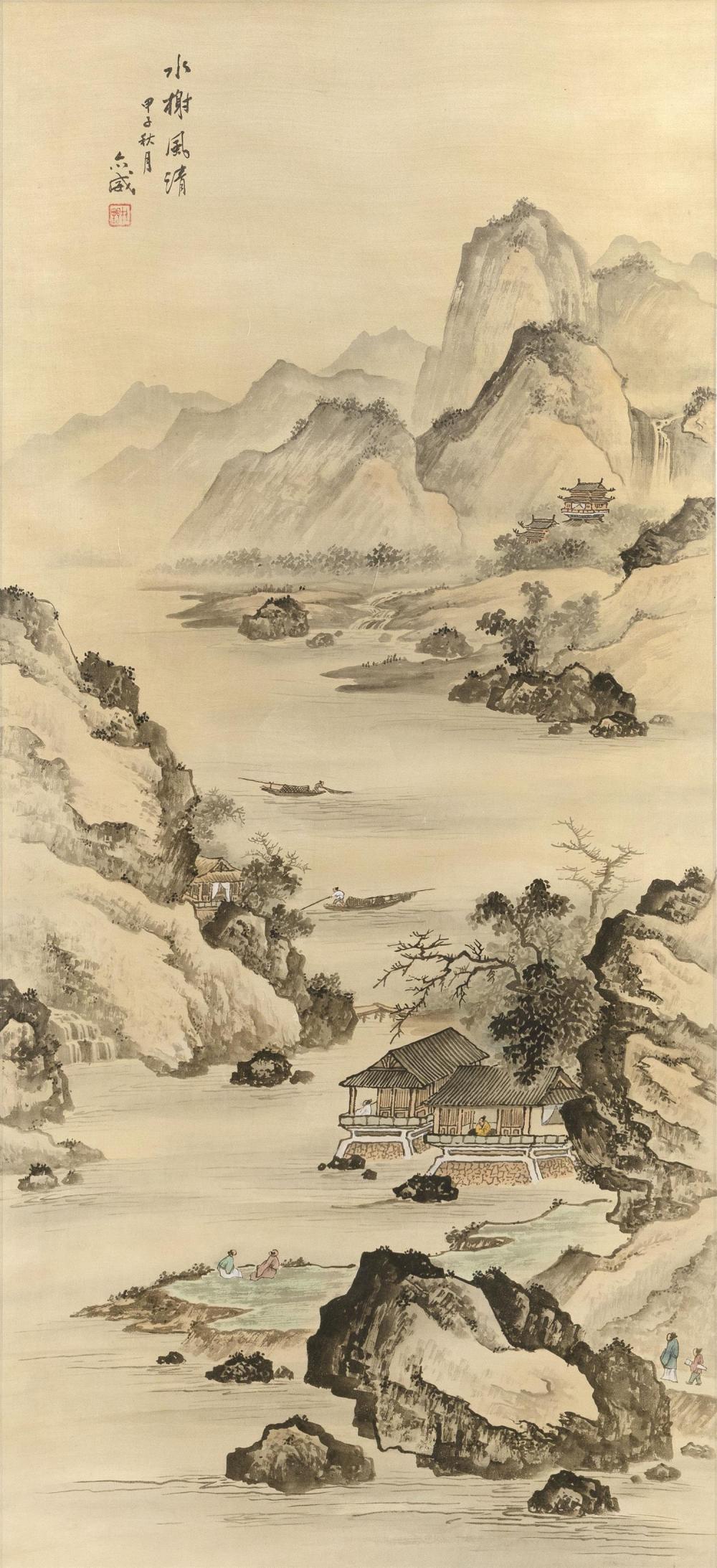 CHINESE SCROLL PAINTING ON SILK