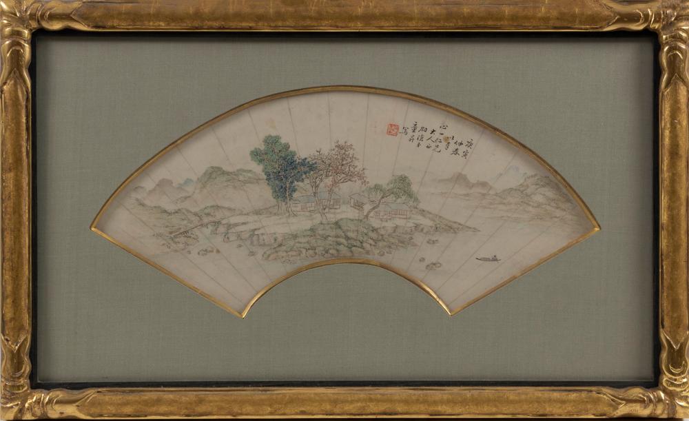 CHINESE FAN PAINTING 19TH CENTURY 34c272