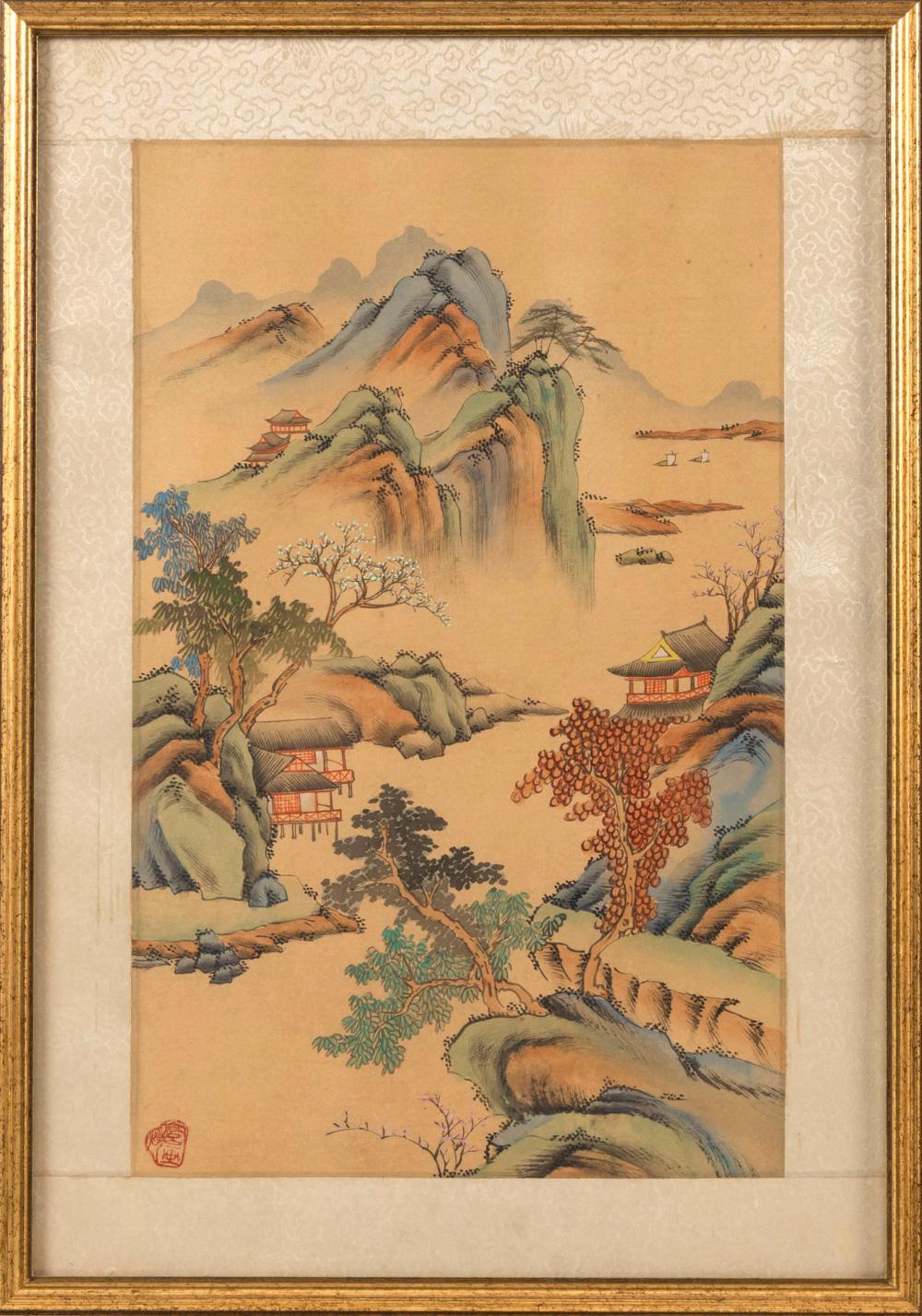 CHINESE PAINTING ON SILK 20TH CENTURY 34c273