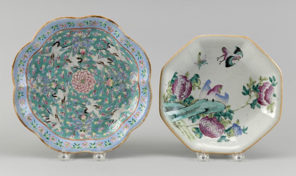 TWO CHINESE FAMILLE ROSE PORCELAIN