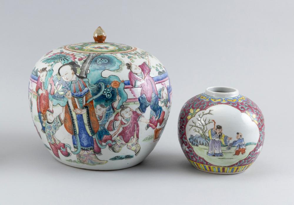 TWO CHINESE FAMILLE ROSE PORCELAIN