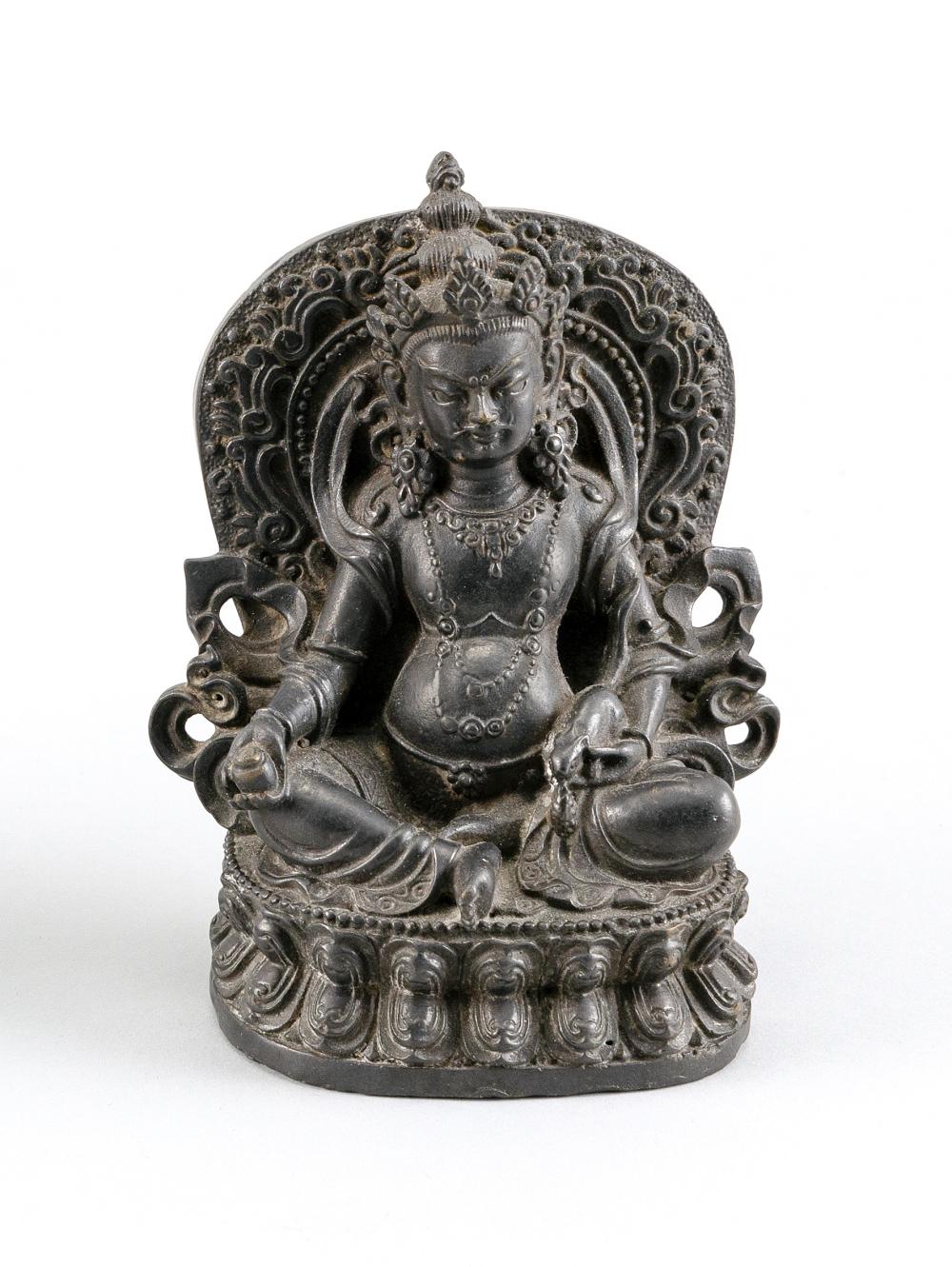 TIBETAN BRONZE FIGURE OF KUBERA