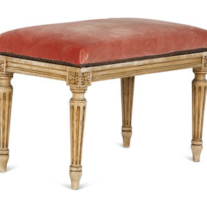 A Louis XVI Style Painted and Velvet Upholstered 34c37b