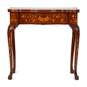 A Dutch Marquetry Flip-Top Table