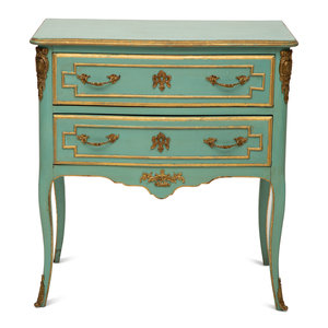 A Louis XV Style Painted and Parcel