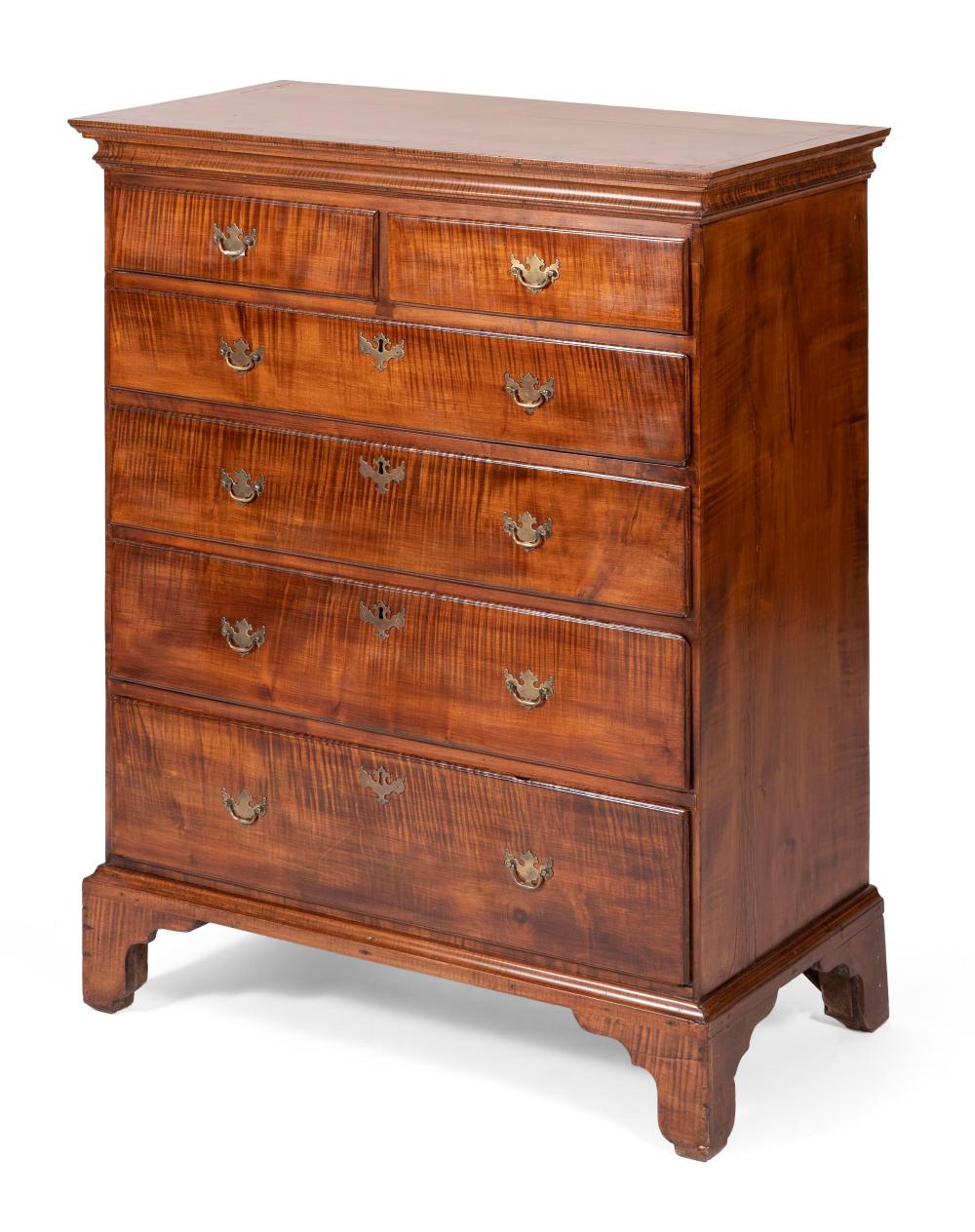 CHIPPENDALE TALL CHEST RHODE ISLAND  34c3f2