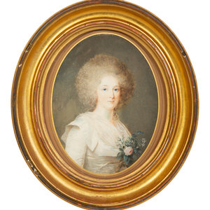 A Watercolor Portrait of Marie Antoinette