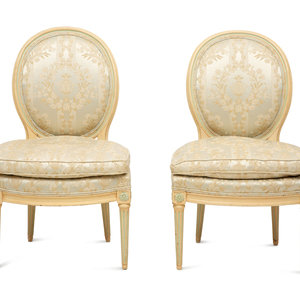 A Pair of Louis XVI Style Painted 34c42b