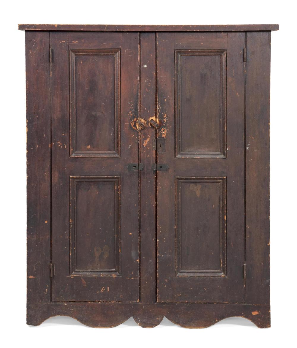 TWO DOOR CUPBOARD LATE 18TH EARLY 34c446