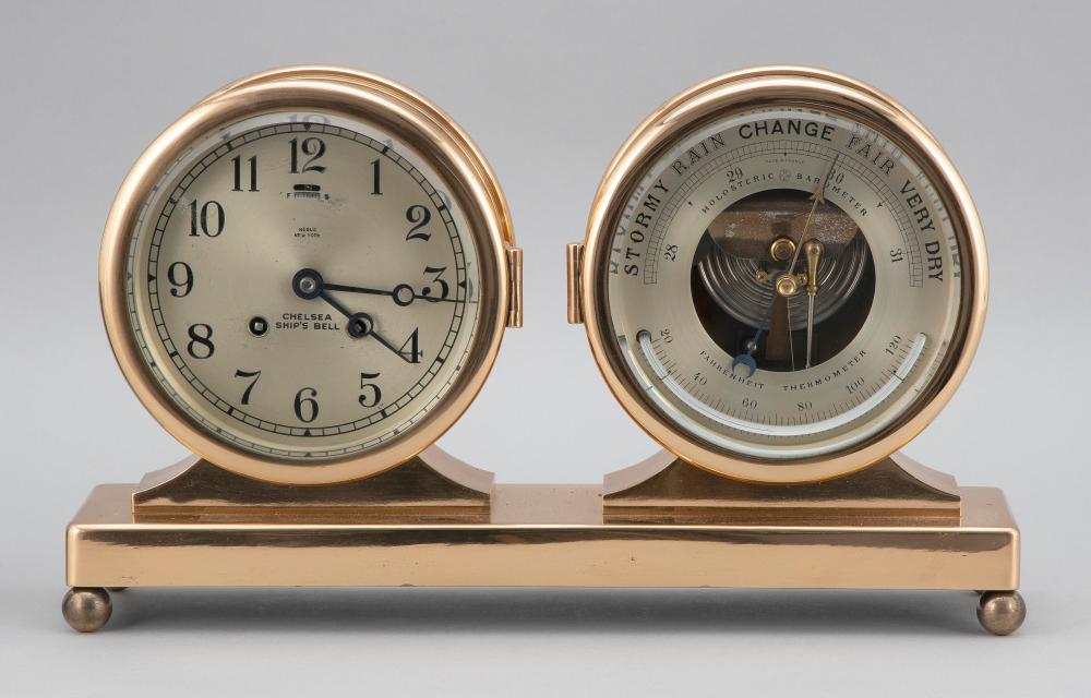 CHELSEA SHIPS BELL CLOCK AND BAROMETER