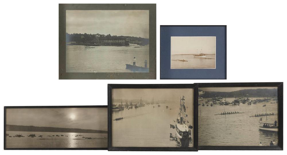 FIVE VINTAGE ROWING PHOTOGRAPHS