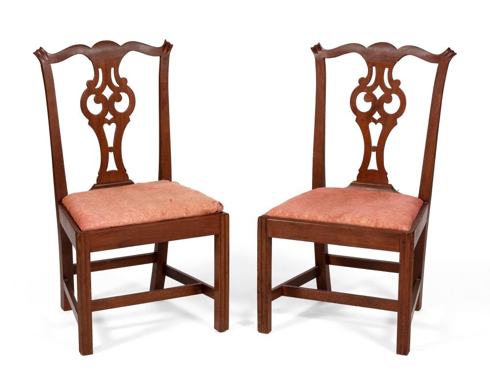 PAIR OF CHIPPENDALE SIDE CHAIRS 34c5ca