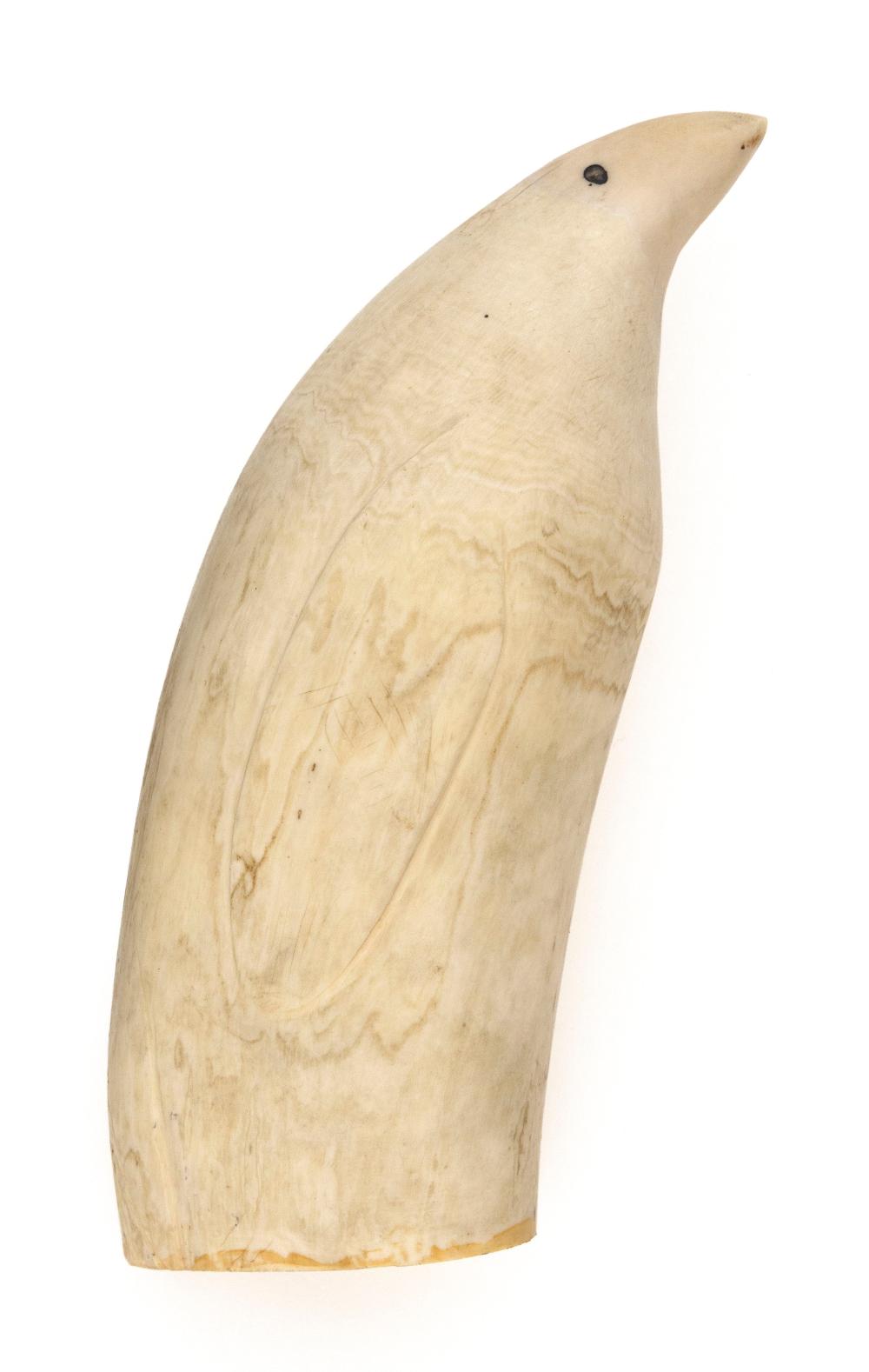 WHALE S TOOTH CARVED AS A PENGUIN 34c6aa