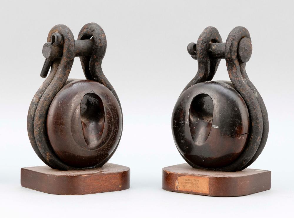 PAIR OF DEADEYES FROM THE WHALESHIP