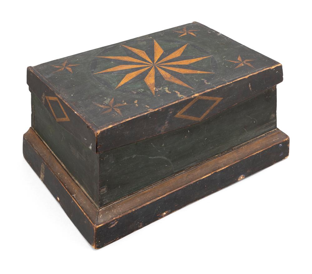 SAILOR'S PAINTED BOX CONTAINING