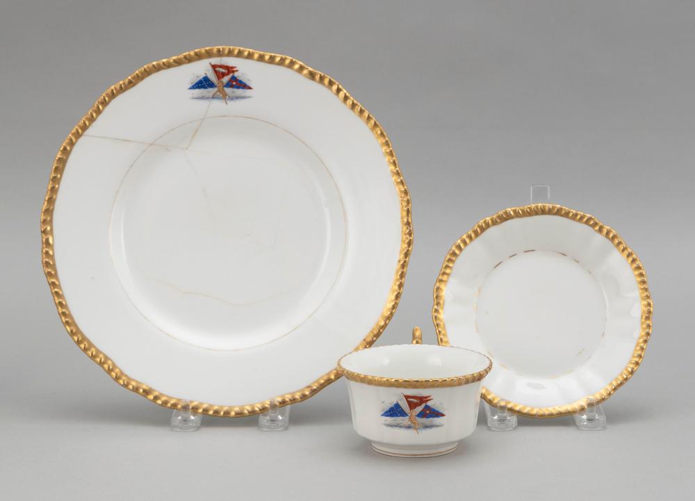 D & CO LUNCHEON PLATE, TEACUP AND