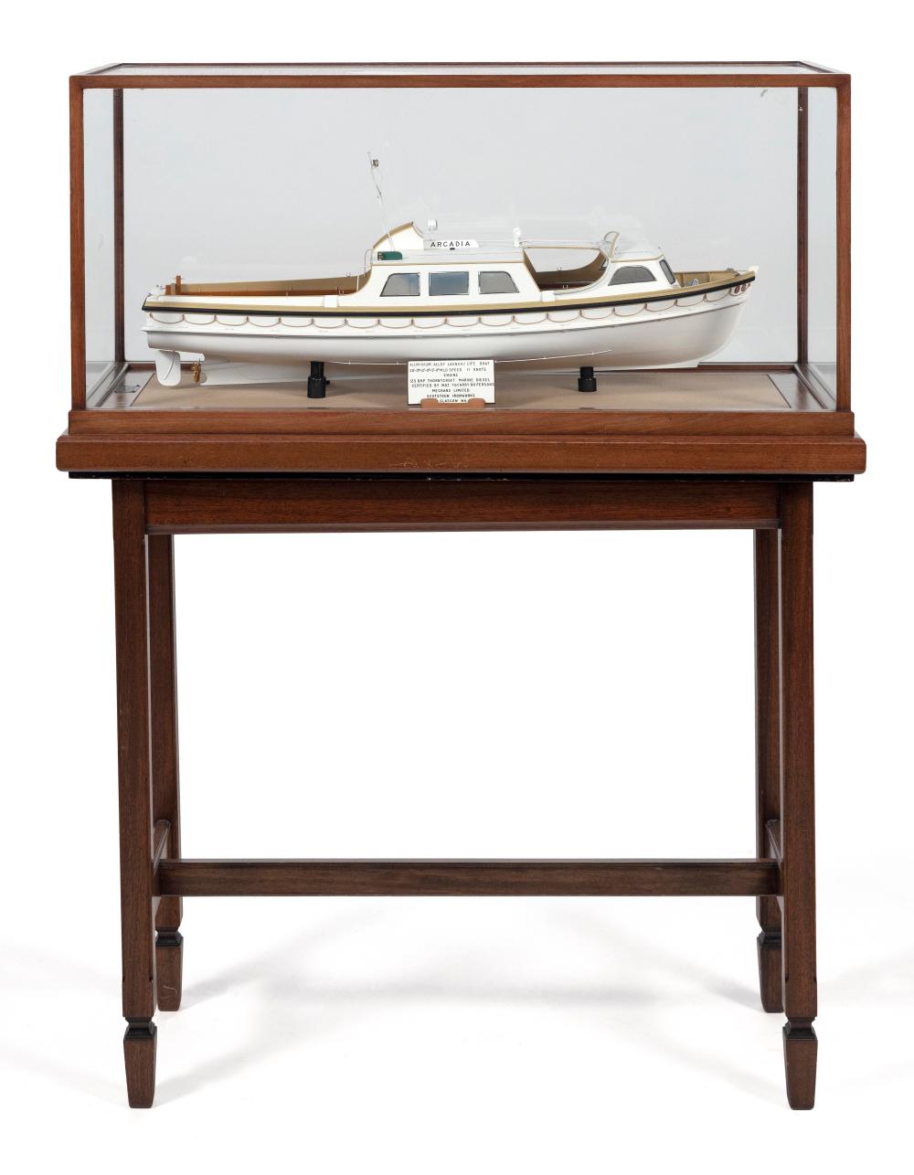 CASED MODEL OF THE LAUNCH "ARCADIA"