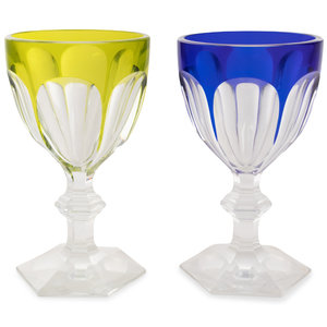 A Pair of Baccarat Chalices
comprising