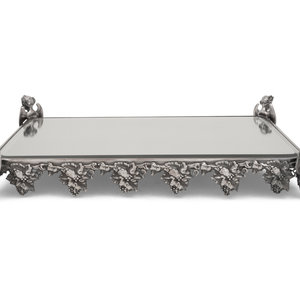 A Continental Silver-Plate Mirrored