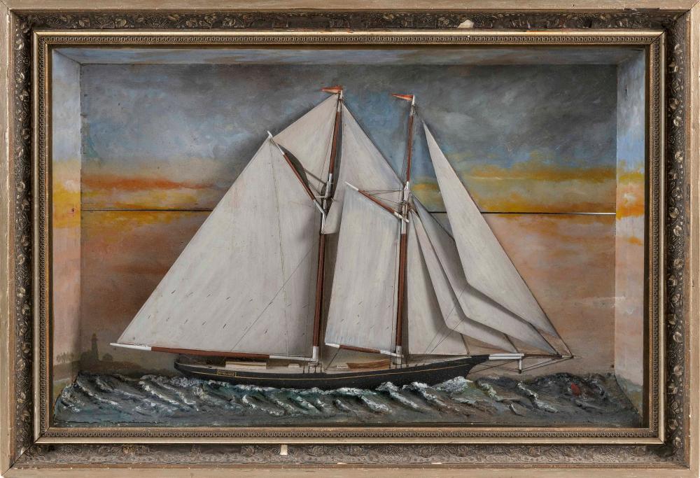 SHADOW BOX MODEL OF THE TWO MASTED 34c8e1
