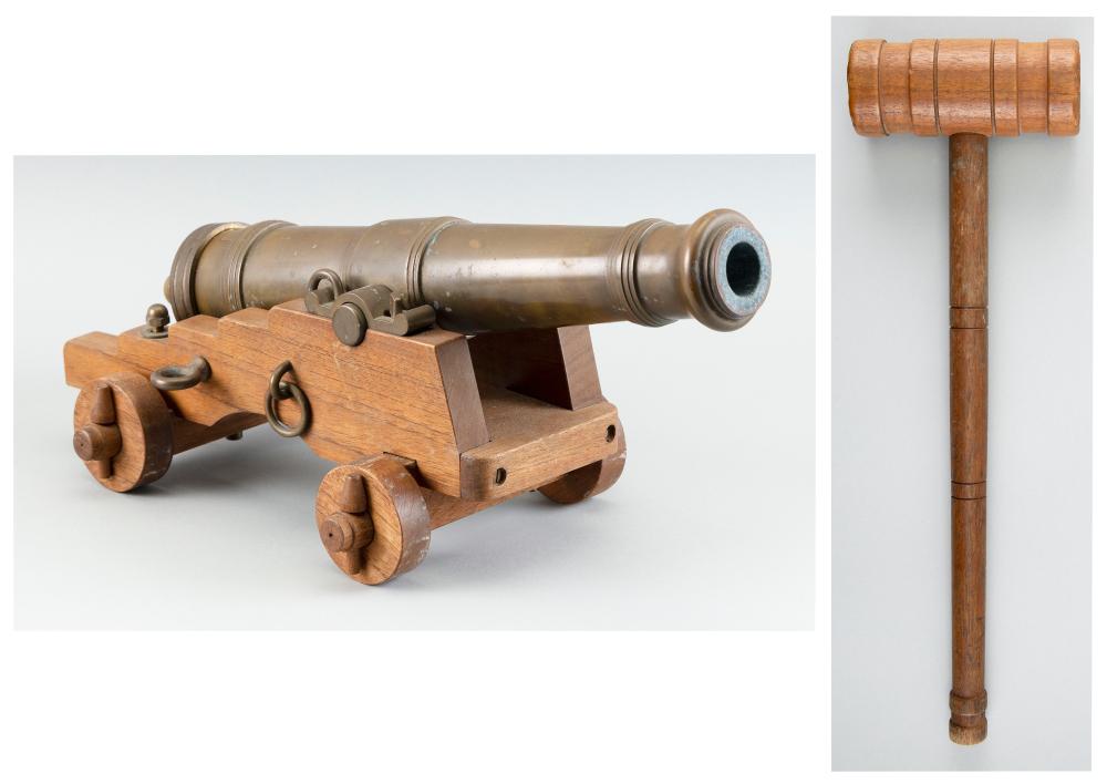 BRASS SIGNAL CANNON 20TH CENTURY HEIGHT