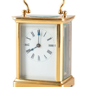 A Gilt Metal Carriage Clock 
20th