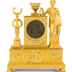 An Empire Gilt Bronze Mantel Clock 34c976